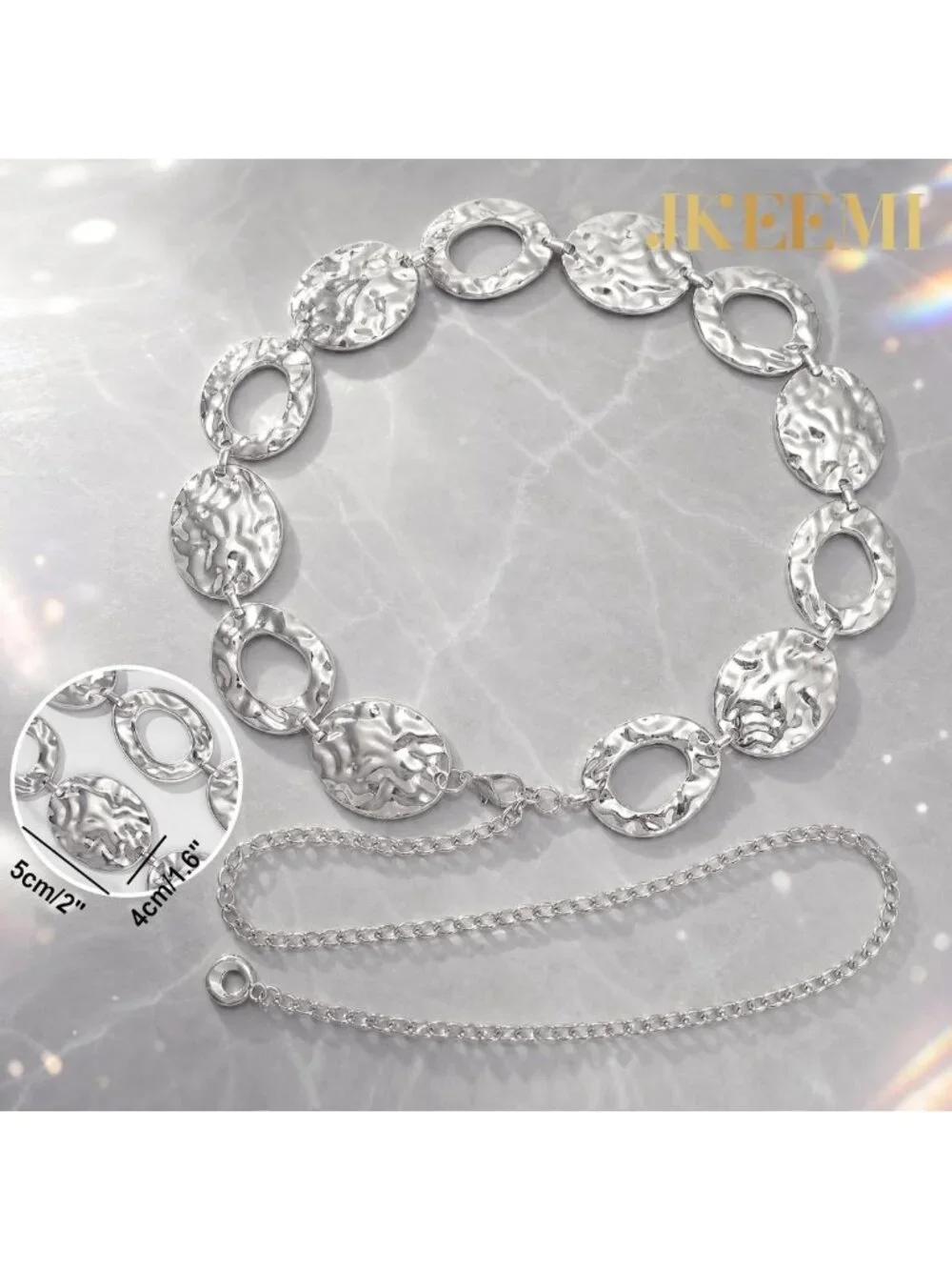 Stylish Adjustable Metal Chain Belt for Women - Perfect for Dresses & Jeans